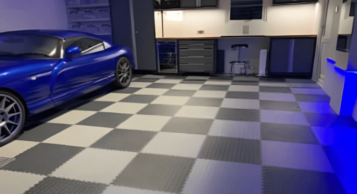 garage-flooring-tile-blue-sports-car
