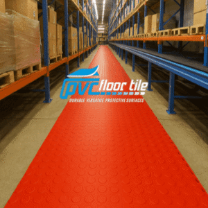 Budget Warehouse Interlocking Tile installed in storage aisle