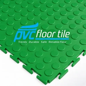 Green Commercial Utility Area Tile 500 × 500mm interlocking PVC floor tile
