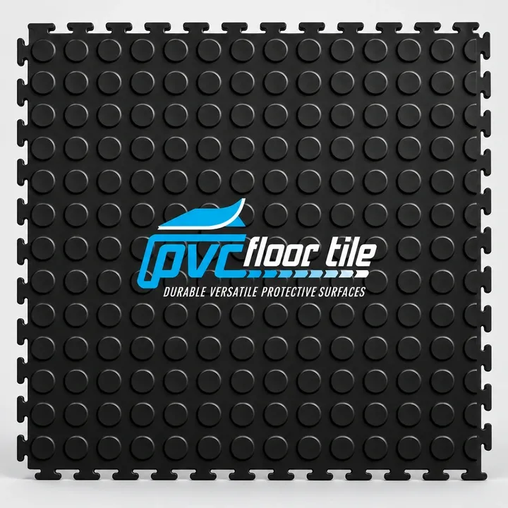 JointLock Studded Tile 500 × 500 × 6mm interlocking PVC floor tile with raised studded surface