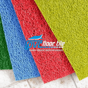 Entrance Vinyl Spaghetti Mat in red, blue, green and yellow – non-slip PVC loop mat