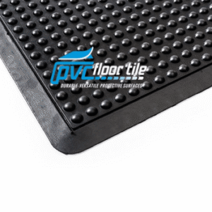 Ergonomic Anti-Fatigue Bubble Mat – close-up of black domed bubble surface with beveled safety edge