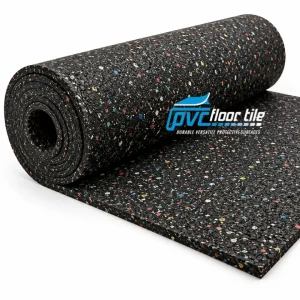 Granulated rubber flooring roll sold per metre with speckled surface