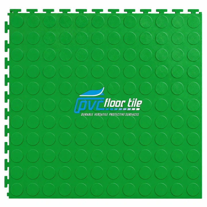 Green Hidden-Lock Leather UV Tile 500 by 500 by 5 millimetres