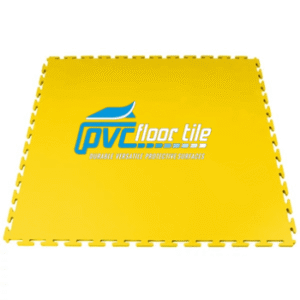 Leather Top Visible-Lock PVC Tile Yellow 500x500 – 5 mm Durable Non-Slip PVC Flooring
