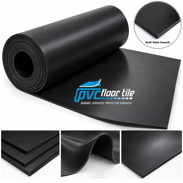 Black nitrile rubber sheeting with both sides smooth finish