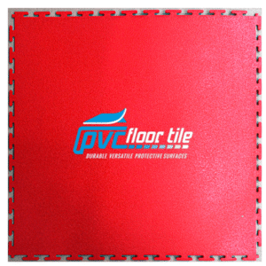 Red leather-finish PVC tile 500x500x5mm – anti-static floor tile