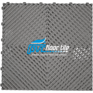 Watershed Garage Floor Tiles – grey interlocking vented design