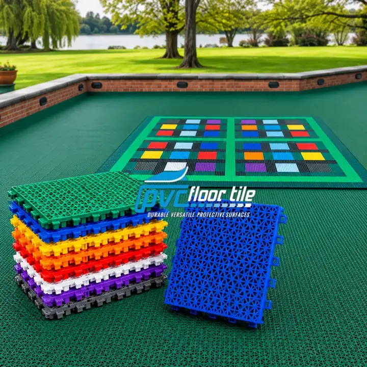 SportGrid Multi-Purpose Court Tiles 100-pack covering 1m² outdoor sports flooring