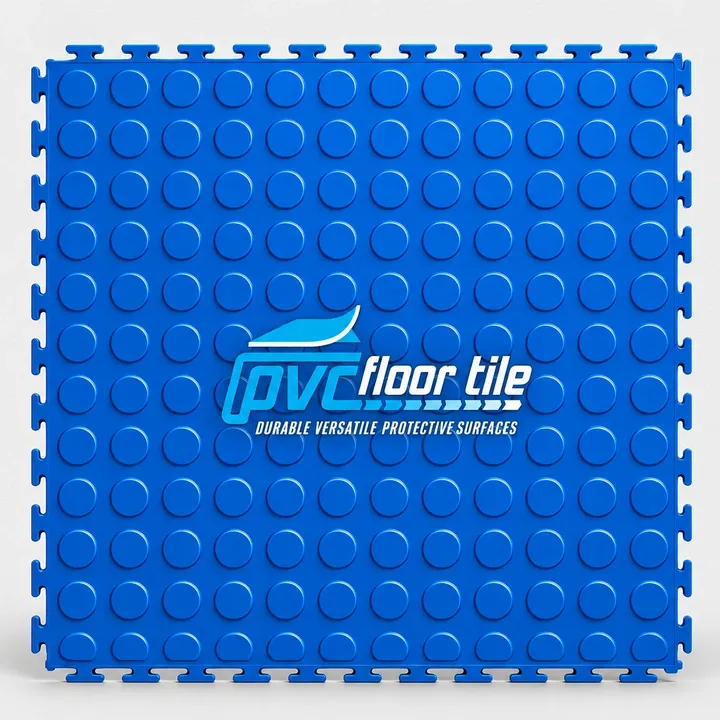 Blue safety work zone mat 500 x 500 x 5mm for workplace floor marking
