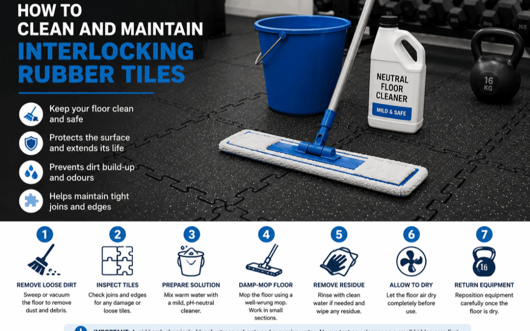 How to Clean and Maintain Interlocking Rubber Tiles