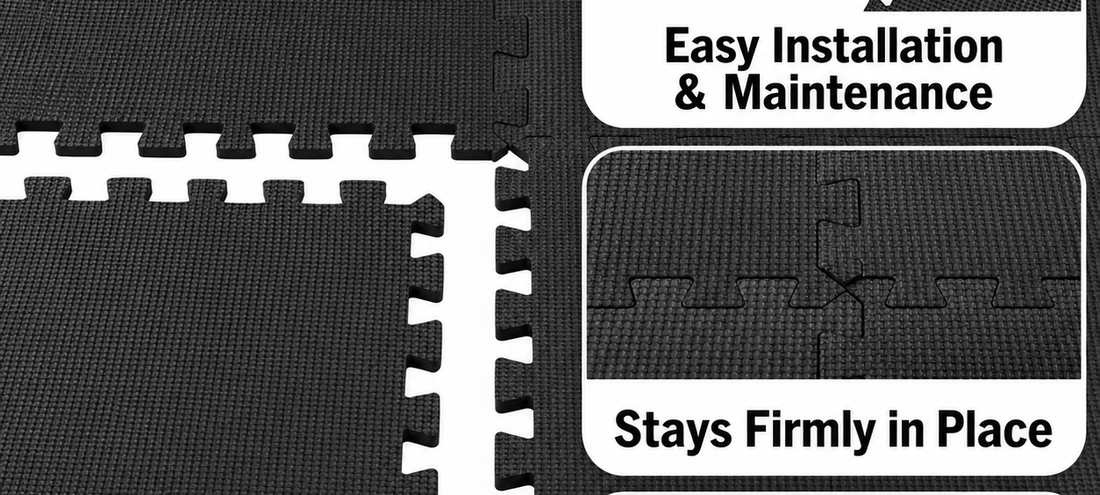 EVA foam mats in a community centre indoor activity space