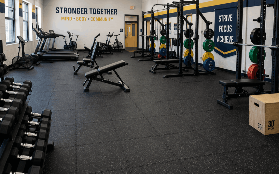 Interlocking Rubber Tiles for Schools and Community Gyms
