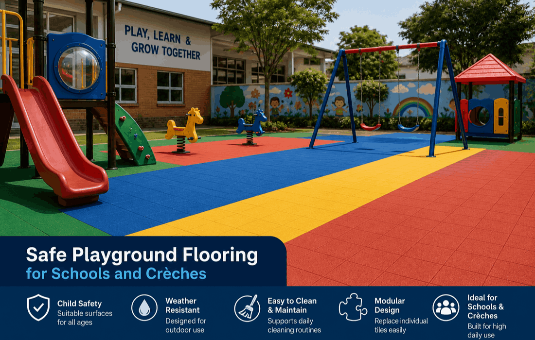 Playground flooring at a school or crèche