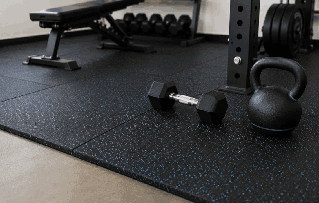Floor suitable for a fitness room