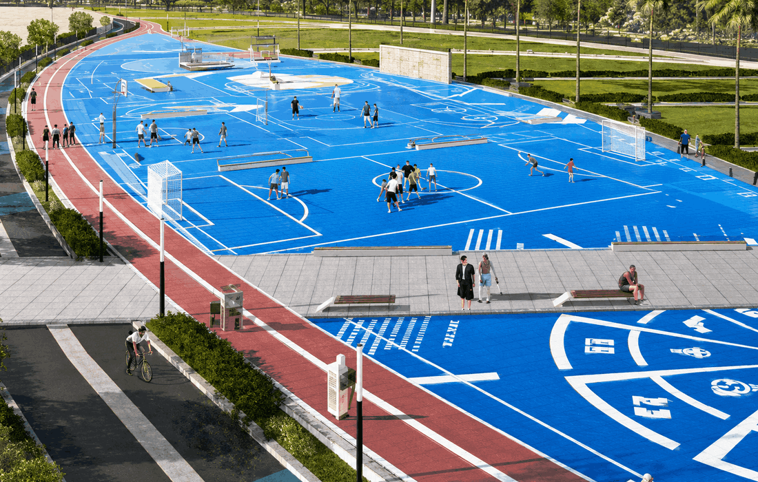 Sports flooring for school courts and play areas