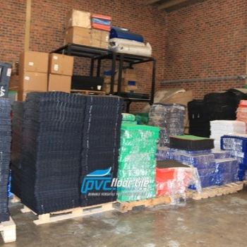 Industrial PVC floor tile production inside a South African manufacturing facility