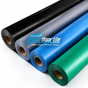 Anti-static ESD rubber flooring rolls in black grey blue and green