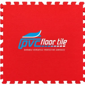 Red EVA foam interlocking play mat 600-×-600 mm