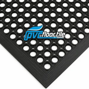 Black open ring rubber mat 1000-×-500-×-22 mm
