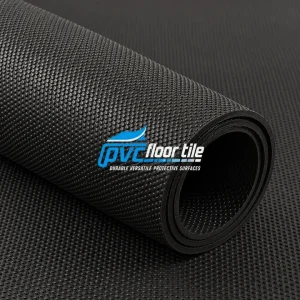 Black pyramid pattern rubber flooring roll