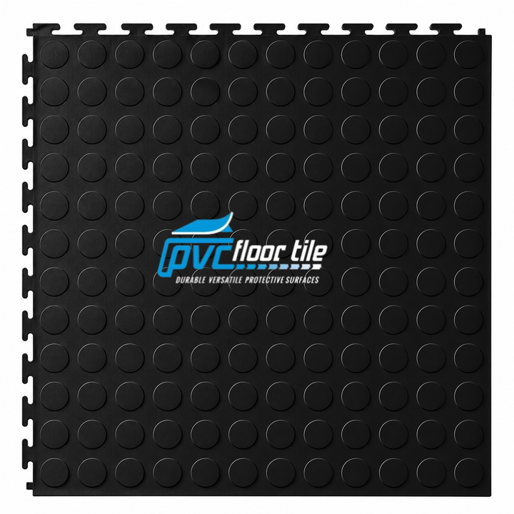 Black Hidden-Lock UV Tile 500 by 500 by 5 millimetres