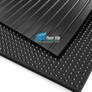 Heavy-duty rubber horse and domestic animal mats for stable floors