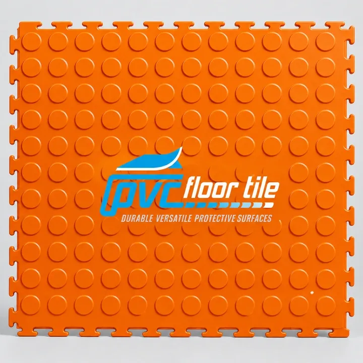 Orange MultiLock interlocking PVC floor tile 500-×-500 × 5 mm