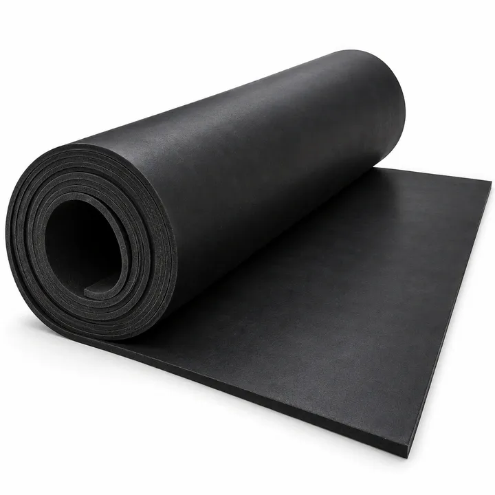 Black neoprene rubber sheet roll sold per metre