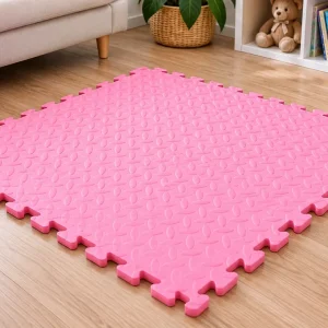 Pink EVA foam interlocking puzzle mat